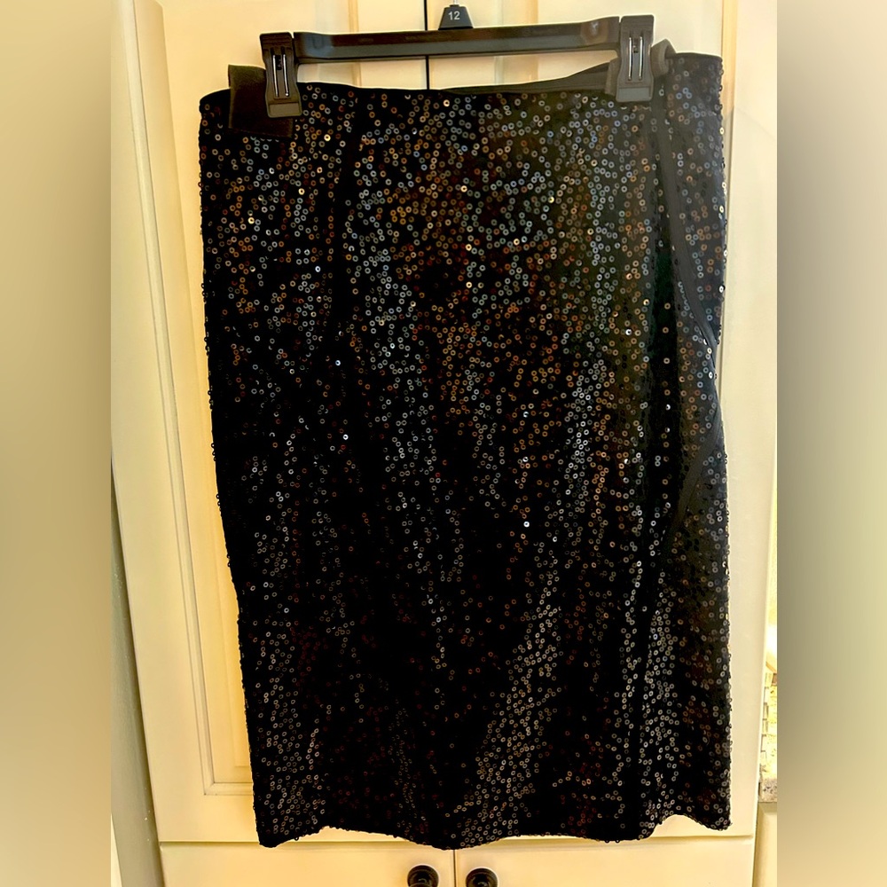 NWT black sequin skirt.